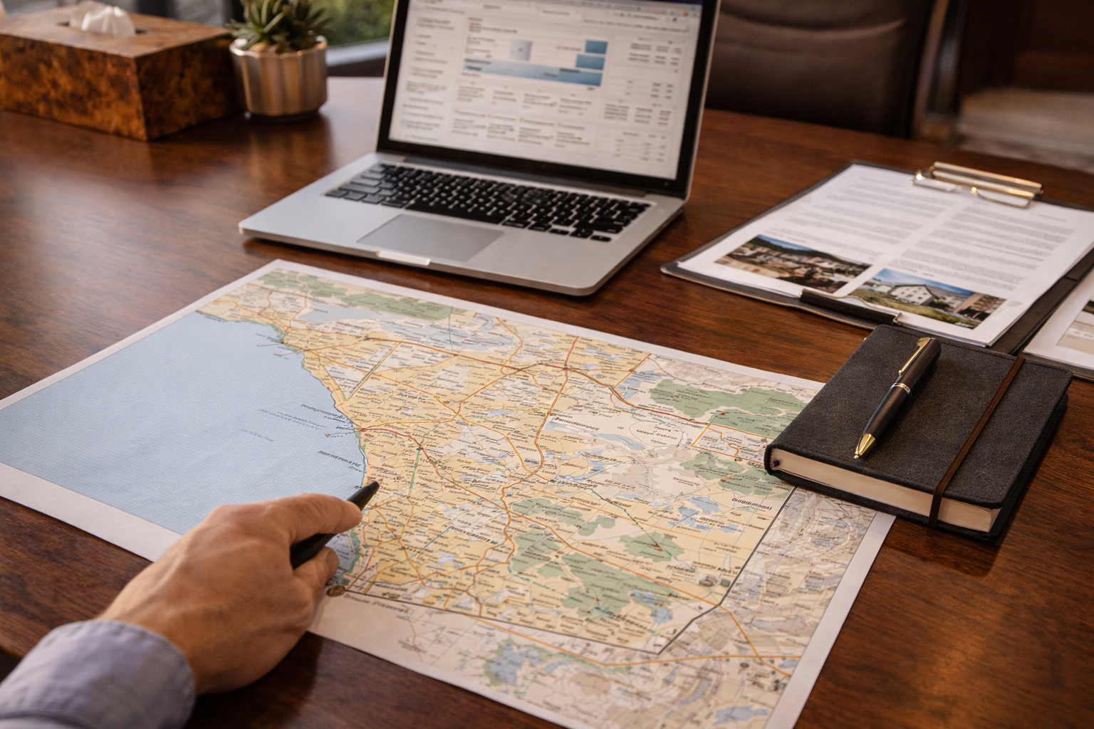 California coverage area planning desk for San Diego insurance