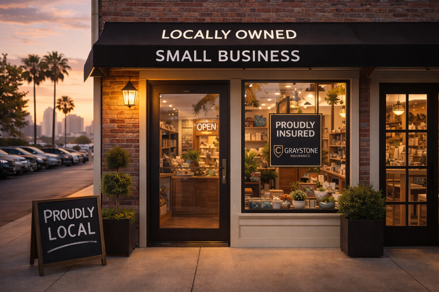 San Diego small business storefront representing business owners policy insurance