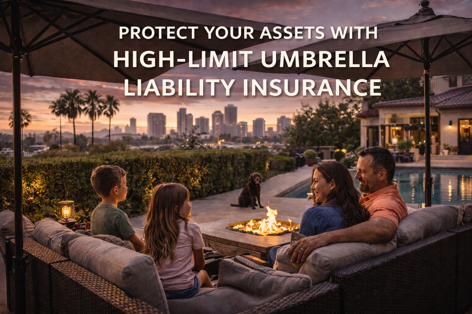 San Diego household and vehicles representing umbrella liability insurance